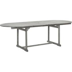 vidaXL Bois d'Acacia Massif Table À Díner de Jardin 160-240 x 100 x 75 cm