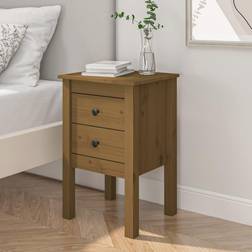 vidaXL Cabinet Honey Brown 40 x 35 x 61.5 cm Bedside Table