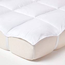 Homescapes Super Microfibre Topper Mattress Cover White (190x90cm)