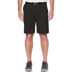 PGA tour Men's Big & Tall Flat Front Active Waistband Shorts - Black