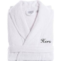 Linum Home Textiles Embroidered His Hers Terry Bathrobe