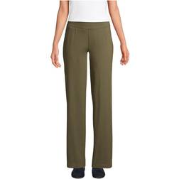 Women's Lands' End Starfish Straight-Leg Pull-On Pants, Medium, Green