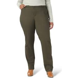 Lee Plus Wrinkle-Free Pants, Women's, Regular, Dark Green