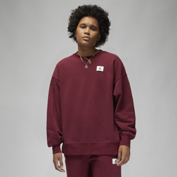 Nike W J Flt Flc Crew Cherrywood Female Hoodies & Sweatshirts