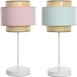 Dkd Home Decor Metal Green and Light Pink Desk 220 V 50 W 26 x 26 x 55 cm Table Lamp