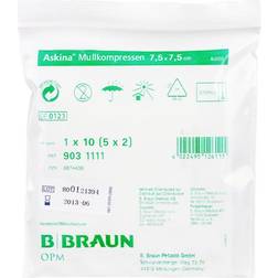 B. Braun Melsungen AG ASKINA Mullkompressen 7,5x7,5 steril 5X2 St