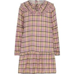 Minymo Checked Dress - Lilas