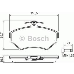 Bosch Juego De Pastillas De Freno 0 986 494 010 Low-Metallic Chapa Antichirridos