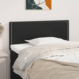 vidaXL Svart 100 x 5 x 78/88 cm Konstläder Sänggavel