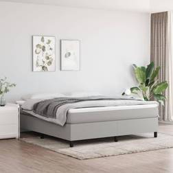 vidaXL Cama Sin Colchón Tela Gris Claro 160x200 cm - Gris