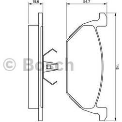 Bosch 0 986 424 364 Low-Metallic Avec Clip De Piston Rapid 3/5 Portes