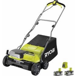 Ryobi Scarificateur 2 x 18V LithiumPlus Fusion Brushless Diamètre 35 cm 55L 2 batteries 4.0 Ah 1 chargeur rapide RY18SFX35A-240