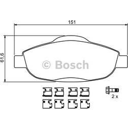 Bosch BP1173 Bremsbeläge Vorderachse ECE-R90 Zertifizierung