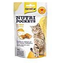 GimCat Nutri Pockets Formaggio - Snack Croccante Per Gatti Con Ripieno Cremoso E Ingredienti Funzionali - 1 Sacchetto (1 x 60 g)