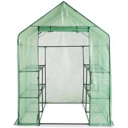 VonHaus Walk In Greenhouse Edelstahl PVC-Kunststoff