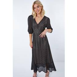 Dusk Stretch Lace Frill Hem Dress