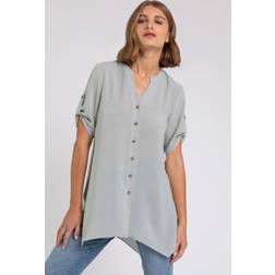 Roman Hanky Hem Soft Check Blouse