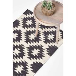 Homescapes 66 200 Zurich Handwoven White, Black