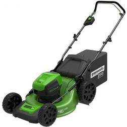 Greenworks 46cm Hand Push Lawn Mower with 2Ah Batteridrevet plæneklipper