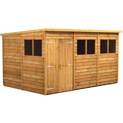 power Sheds 12 8ft Double Door Pent Overlap Dip (Building Area )