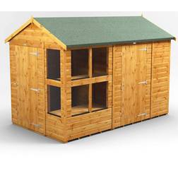 power 10x6, 6 Foot Potting Shed Combi with 4 (Building Area )