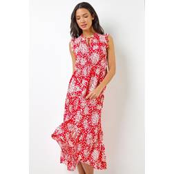Roman Ditsy Floral Print Frill Detail Maxi Dress