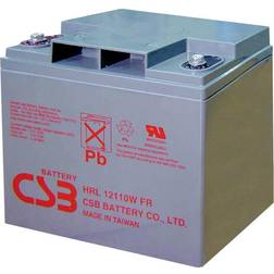 CSB Battery HRL 12110W high-rate longlife Blybatteri 12 V 28 Ah Blyfleece B x H x T 166 x 175 x 125 mm M5 skruetilslutning Vedligeholdelsesfri, Lav