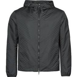 Armani Mens Jacquard Logo Jacket - Black