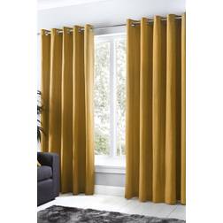 Fusion 100% Cotton Eyelet Lined Curtains