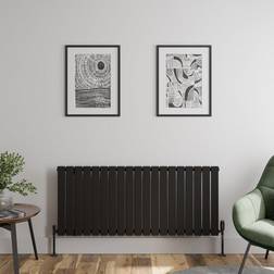 Duratherm DuraTherm Horizontal Single Panel Designer Radiator 600 1440mm Black