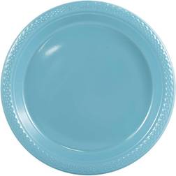 Jam Paper Disposable Plates Party Sea Blue 20-pack