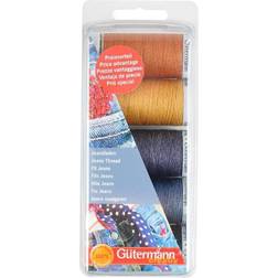 Gutermann Trådsæt Jeans 100-200m Ass Farver 5 stk