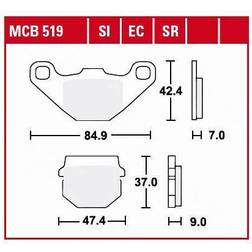 TRW Lucas Bremseklods MCB519