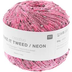 Rico Make It Tweed Neon- Tunt flerfärgat efterföljargarn Fuchsia 383355-002