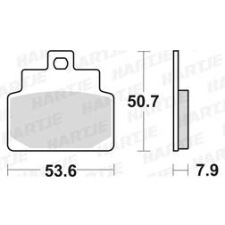 TRW Lucas Bremsbeläge organisch MCB709 53,6x50,7x7,9mm