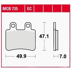 TRW Lucas Bremsbeläge organisch MCB735