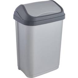 Keeeper OKT Swing-Bin Affaldsspand 10 Liter Sølv/Antracit