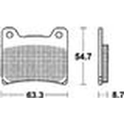 TRW Lucas Bremsbeläge Sintermetall Street MCB530SH 63,3x54,7