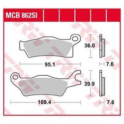 TRW MCB862SI Brake Pad Sinter Offroad