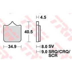 TRW Sinter Street MCB829SV Kit Pastiglie Freno