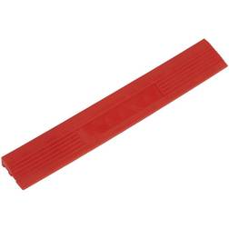 Sealey FT3ERM 400 x 60mm Red Polypropylene Floor Tile Edge 6pk