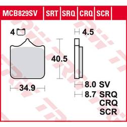 TRW Brake Pads Sinter Track MCB829SRT