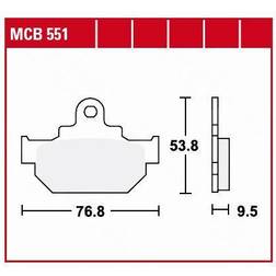 TRW Lucas Bremseklods MCB551