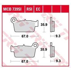 TRW Organic Low Budget MCB739EC Brake Pad Offroad