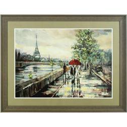 Premier Housewares Paris Brown Wall Decor 92x72cm