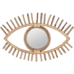 Rattan Woven Eye-Shaped Wall Mirror