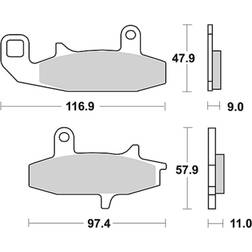 TRW Brake Pad Mcb597