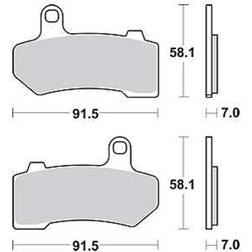 TRW Lucas Bremsbeläge Sintermetall Street MCB781SH 91,5x58,1