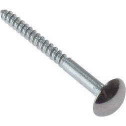 Forgefix 10MS114CP Mirror Screw Chrome Domed Top Slotted ST Bag