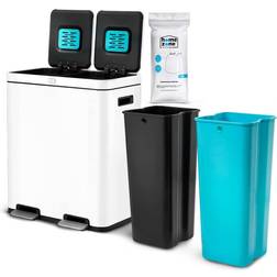 Home Zone Living Zone Living 16 Gallon Dual Trash Can